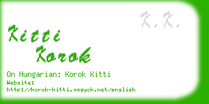 kitti korok business card